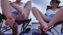 POV: He gives you fishing lessons, and you settle the tab with a footjob" only - Ava Brooke